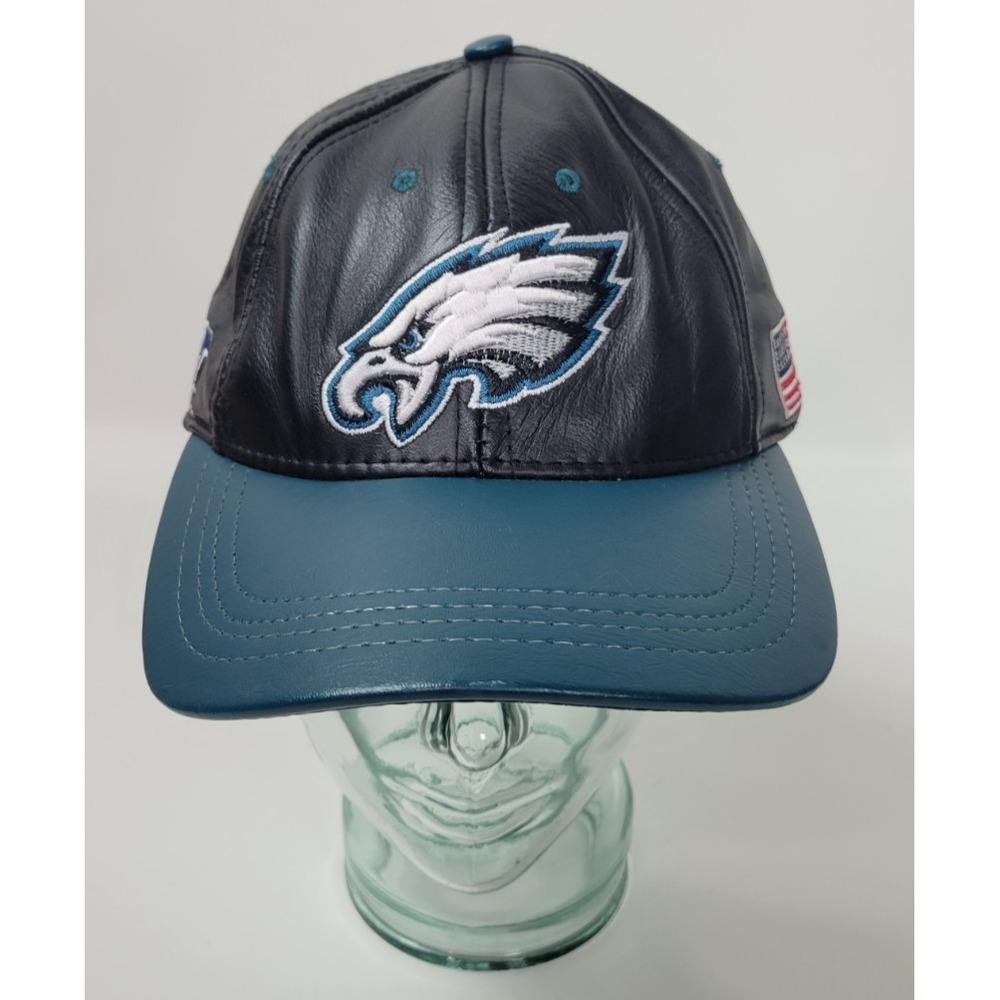 Vintage Logo‎ Athletic Leather Philadelphia Eagles Adjustable Hat Made in USA